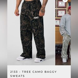 YoungLA Tree Camo Baggy Sweats - Dark Tree Camo